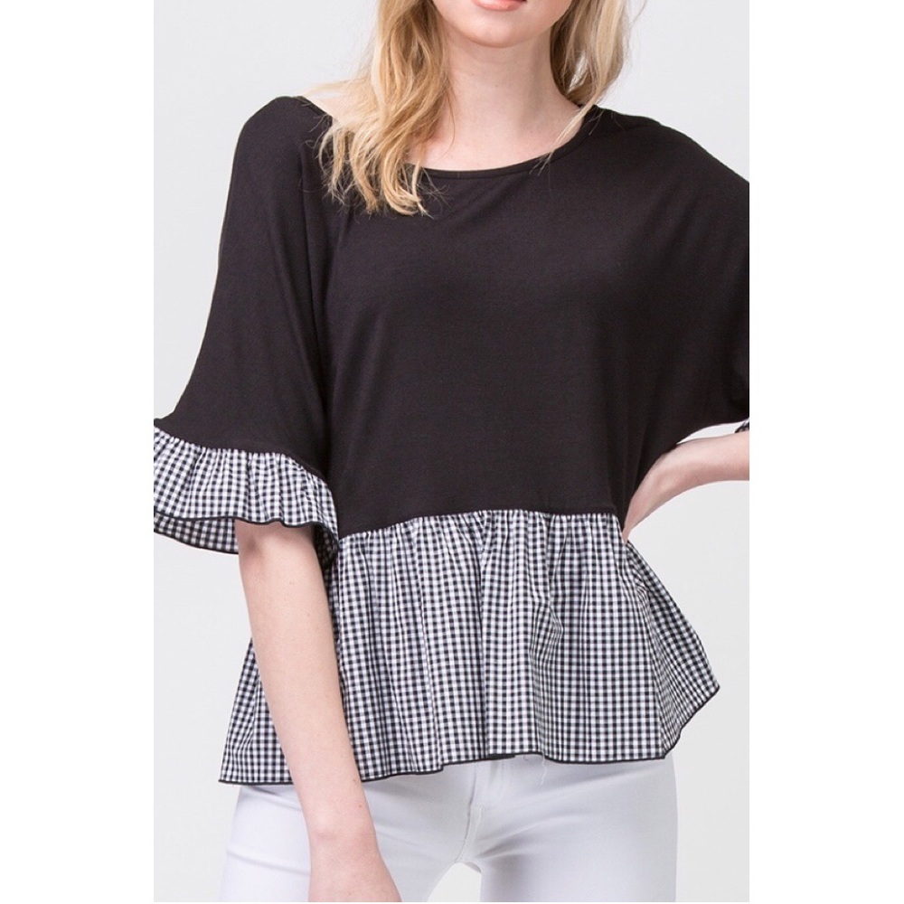 Black Peplum top